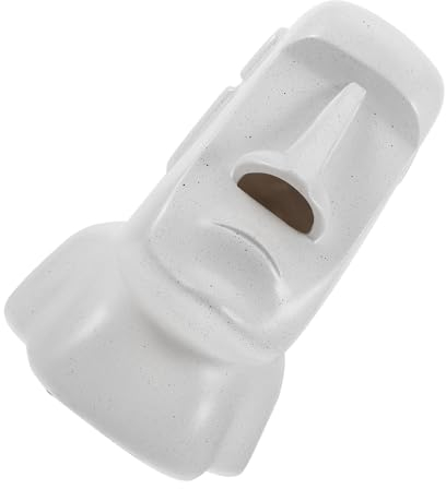 ETHZZLE Taschentuchbox-Abdeckung Aus Harz Mit Moai-Statue-Design Kompakter Taschentuchhalter Für Küche Badezimmer Und Schlafzimmer Leicht Zu Reinigen Und Langlebig