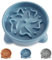LOS ANDES Slow Feeder Dog Bowl Small, 16cm Slow Eating Dog Bowl Pet Puppy Anti-Choking Bloat Non Skid Pet Bowl Puzzle Feeder Healthy Eating Bowl (Small, Blue)