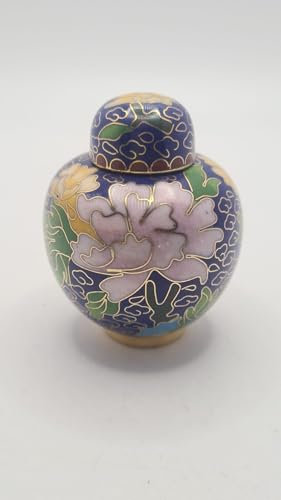 Cloisonné China Deko Vase Handarbeit Bunte Ornamente 4 * 5,5cm AA-37-3