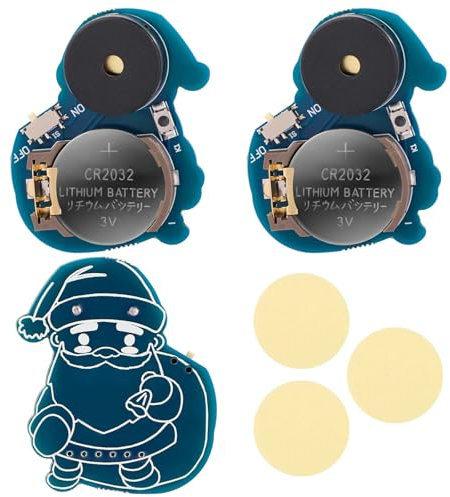 Lot de 3 Appareils à Bruit de Cricket, Machine à Bruit de Style Père Noël Articles à Bruit de Cricket avec 16 Sons Générateur de Bips Sonores Cachés pour Fête à l'École à la Maison (Bleu)