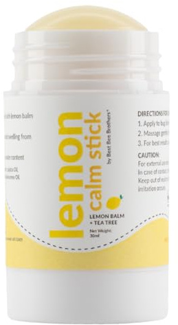 Best Bee Brothers Lemon Calm Stick, Lemon Balm & Tea Tree Bug Bite & Itchy Skin Relief Balm