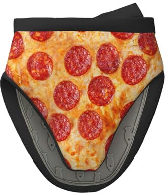 Pizza Peperoni 3D-Modell, Mini-Ofenhandschuhe aus Silikon, hitzebeständige, rutschfeste Küchenofenhandschuhe