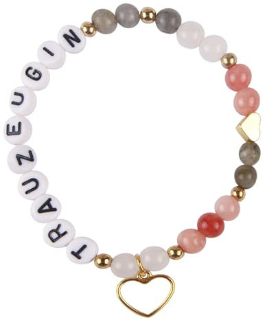 Oykrueats Trauzeugin Armband,Armband Trauzeugin Fragen,Willst Du Meine Trauzeugin Sein,Edelstein Perlen Stretch Armbänder Trauzeugin Geschenk,Magst Du Meine Trauzeugin Sein für Hochzeit Schmuck