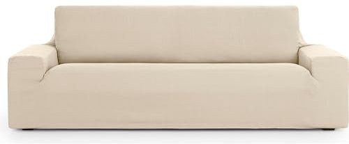 ECOMMERC3 Universal-Sofabezug für 4-Sitzer, vielseitig – Sofabezug in Naturfarben, einfach anzubringen, für Rückenlehne, Sitz und Armlehnen, Ekrü