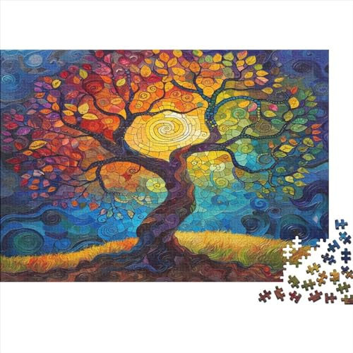 Baum des Lebens 1000 Stück Puzzles Für Erwachsene Teenager Stress Abbauen Familien-Puzzlespiel 1000-teiliges Puzzle Kinder Lernspiel Spielzeug Geschenk Puzzel 1000pcs (75x50cm)