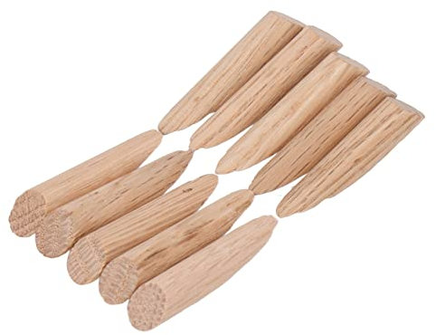 Taschenlochdübel aus Holz, Glatte Oberfläche, 50 Stück Jig-Dübel, für Holzbearbeitung, Kiefernmaterial, mit Aufbewahrungskoffer (Eiche)
