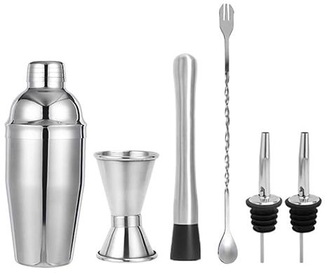 Kit Complet pour Cocktails,Set Shaker à Cocktail 750 ML,Shaker Professionnel,Accessoires Bar et Outils de mixologie,Ensemble idéal pour Barman et Amateurs de Cocktails à la Maison,Acier Inoxydable