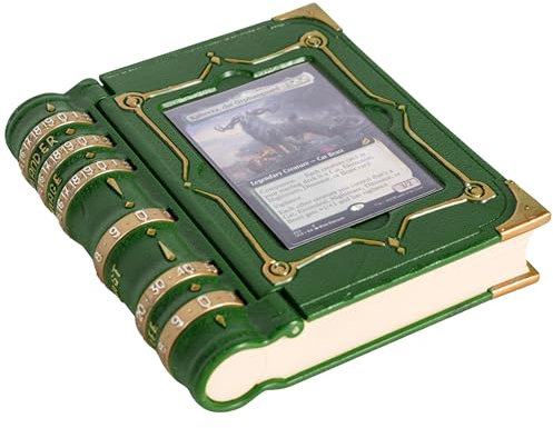 MTG Commander EDH Kommandozone/Tablett für Magic The Gathering – Command Zone Tray mit Schadens, Zauber & Lebenszählern. Würfel & Token im Inneren Aufbewahren – MTG Zubehör Geschenk. (Grün)