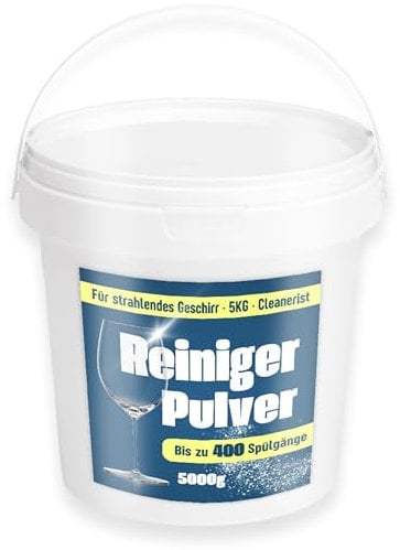 Cleanerist | 5 kg de poudre pour lave-vaisselle dans un seau (environ 400 lavages) – Boîte de poudre pour lave-vaisselle tout-en-un – Nettoyant compatible avec toutes les machines – Poudre