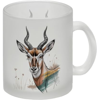 Anmutige Antilope Glas Tasse für Wildnis-Fans Tasse für Naturliebhaber