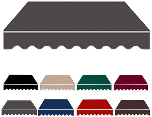 Ausziehbares Markisen-Ersatzgewebe, Markisenbezugsmaterial, 250 x 200 cm, 360 x 300 cm, 500 x 300 cm, verstellbarer Arm, Markise, Ersatztuch (Grau, 300 x 150 cm)