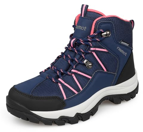 riemot Wanderschuhe Damen Trekkingschuhe rutschfeste Stiefeletten Outdoor Trekking Schuhe Hiking Boots Camping Backpacking Wanderstiefel Marineblau, gr.342