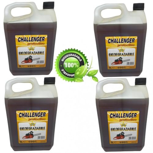 N°4 Taniche 5 Litri Olio Professionale Lubrificante / Protettivo Catena Motosega * BARILEMOTO *