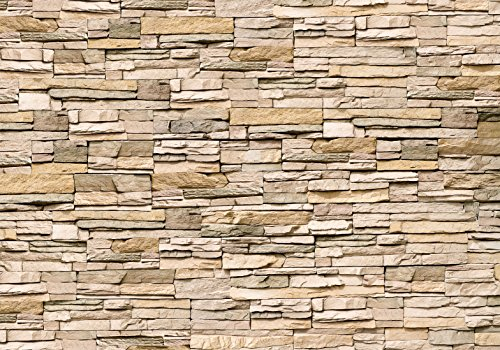 murando – Papier peint intissé – 350x256 cm – Papier peint – Trompe l oeil - Tableaux muraux – Déco – XXL– Pierre Pierres Mur 3D f-B-0013-a-a