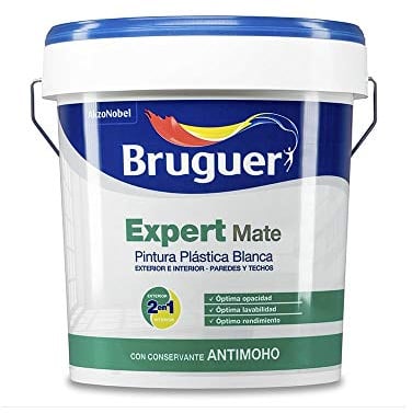 Akzo Nobel Coatings 5208090 - Pintura plast mate 15 lt bl ext. expert bruguer