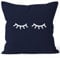 MoonWorks Kissenbezug Schlafende Augen Wimpern Eye Lashes Müde Schlafen Mascara Kissen-Hülle Deko-Kissen Baumwolle Navy 40cm x 40cm