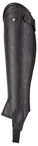 SUEDWIND FOOTWEAR Chaps Soft Chap Comfort – Schwarz & Braun | Reitchaps aus weichem Leder & elastischem Kunstleder – Chapsletten mit Reißverschluss & Stretcheinsatz – Reitletten