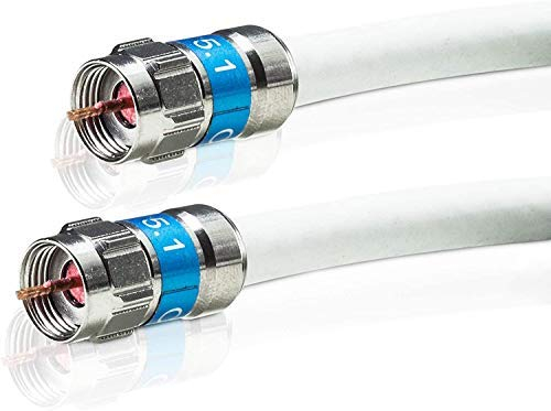 Cavo coassiale SAT coassiale Venton XYZm RG6Q CCS 120 dB max. DCSk - Cavo coassiale per antenna a 4 schermature, per DVB-S / S2 DVB-C e DVB-T / T2 / UKW BK TV 1 metro