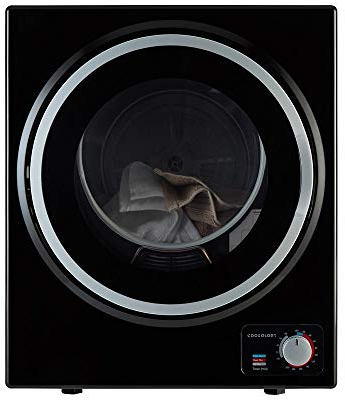 Cookology CMVD25BK Mini Vented Tumble Dryer in Black - 2.5kg Capacity - Table Top - Compact Design - Dial Heat Controls - 4 Drying Functions - 200 Minute Timer