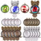 Healifty 48pcs Cabochon Anhänger Tablett rund Eule Metall Cabochon Basis Lünette Rohling Anhänger Trays Charms Tray für DIY Basteln Foto Schmuck Herstellung