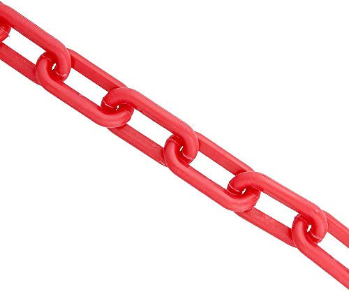 5m x 6mm Plastic Barrier Chain Link Warning Safety Decorative Garden Red