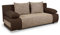Schlafsofa Naki - Sofa mit Schlaffunktion und Bettkasten, Bettsofa, Couchgarnitur, Couch, Sofagarnitur, Bett (Braun + Beige (Alova 68 + Berlin 03))