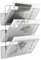 EasyPAG 3 Fächer Strapazierfähig Metall A4 Zeitschriftenhalter Wand Zeitschriften Wandhalter Aktenablage Dokumentenhalter Hängend Magazin Organizer Flyerhalter Prospektspender,Silber