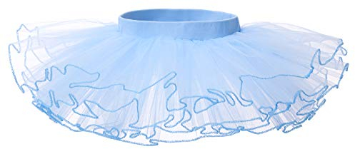Bezioner Tütü Rock Mädchen Tüllrock Ballett Röcke Tutu Ballettrock Prinzessin Minirock für Party Kostüm Classic Tanzbekleidung Blau M 5-7 Jahre