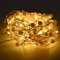 Yuecoom Weiße Perle LED Lichterketten, 32.8ft Perlenfee Lichterketten Batteriebetriebene Weihnachtsbeleuchtung Kupferdraht Raumbeleuchtung Dekoration