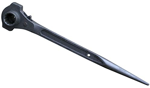 Scafom-rux Hammerkopf-Doppelratsche [36cm Länge | SW 19/22] Gerüstbauratsche - Gerüstschlüssel - Gerüstratsche - Ratsche für Gerüstbau - Gerüst Zubehör