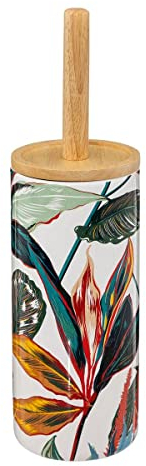 5 five simply smart Palawan Ceramic Toilet Brush with Holder-Five, Multicolored, cm