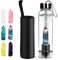 HINATAA Kristall Wasserflasche, Abnehmbare Heilende Natürliche Quarz Wasserflasche 550ml (Buntes)