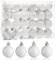 Aitsite Christmas Baubles 24 Pcs Shatterproof Xmas Tree Ornaments 4CM Mini Hanging Balls for Home Festival Party Decoration (White)