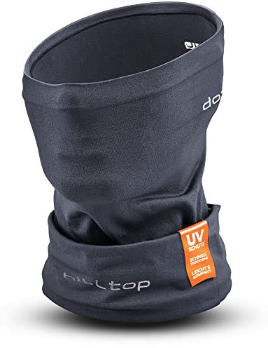 Hilltop Halstuch Herren & Damen | Multifunktionstuch Damen & Herren | Ideal als Stirnband, Schlauchschal | Perfekt zum Sport machen & Schwitzen, Neck Warmer:Dark Grey