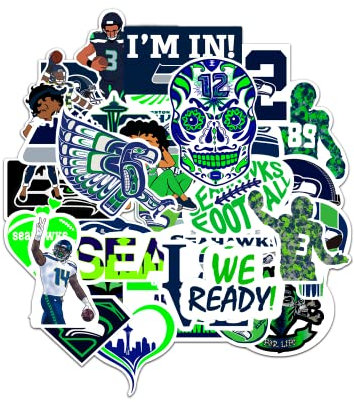 35 Stück American Football Rugby Aufkleber für Wasserflasche, Laptop, Fahrrad, Computer, Motorrad, Reiseetui, Auto-Aufkleber Dekoration Aufkleber 5,1–6,3 cm