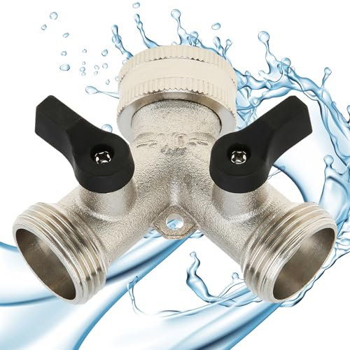 Omninmo Valvola a sfera a doppio modo del distributore di acqua del tubo da giardino nichelato