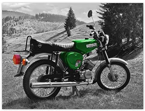 Foto Bild Poster Wandkunst Dekor 40x30cm Grün Simson S51 Nr. H10099M_PL1A