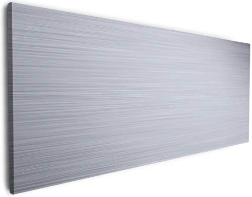 Wallario XXXL Riesen- Leinwandbild Muster aus grauen Streifen - Schraffur - Wandbild 80 x 200 cm Brillante lichtechte Farben, hochauflösend, verzugsfrei, Kunstdruck