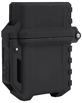 BEALIFE Estuche de Encendedor de Viaje para Acampar, Cubierta de encendedores extraíble, Caja Protectora de Carcasa, contenedor, Accesorios de Repuesto para Zippo, Negro