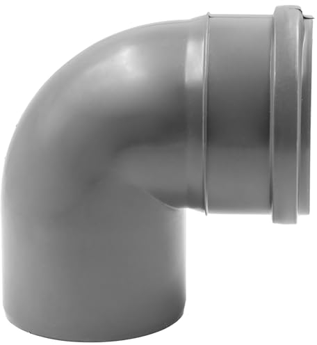 HT-Bogen DN 110 90° grau | 90-Grad HT-Bogen | DN 110 PP, geräuscharm & wartungsfrei