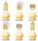 Arthsdite 24Pcs Beer Mug Baby Bottle Cupcake Toppers Baby Bottle Cupcake Picks Cheers Celebrating Baby Shower Birthday Party Cake Decorations - Gold Glitter