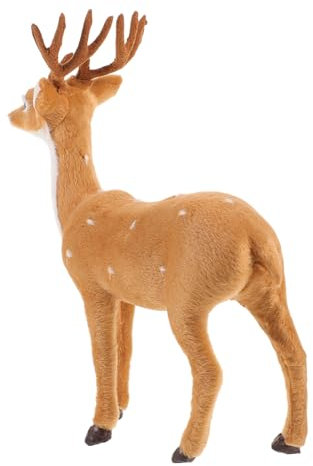 IWOWHERO Elchstatue Feiertags-rentierfigur Schaumstoff Rentier Figur Weihnachts-Desktop-Ornamente Rentier Dekorationen Stehendes Raumdekorationen Tier Hirsch Plastik Büro Haushalt