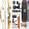 wolfman 60 Zoll Recurvebogen Set Erwachsene 20-60 Lbs Bogenschießen Set Amerika Jagdbogen Pfeil Bogen Set Erwachsene Sportbogen Recurve Bogen Und Pfeil Set Recurve Bow Rechtshänder (40Lbs)