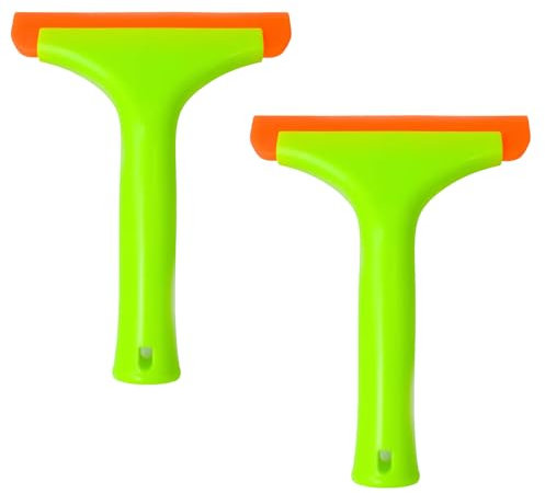 Silikon Fensterabzieher,2 Stücke Scheibenabzieher Klein Duschabzieher Fenster Abziehe,Silikon Abzieher Auto für Autofenster, Spiegel, Glas, Küchen, Badezimmer(Grün)