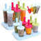 Riisoyu 12 Stück Moules à Glace, Mini Moule à Glace Sans BPA Popsicle Moules DIY Réutilisable pour Popsicles Crèmes Glacées Sorbets Nourriture pour Bébé