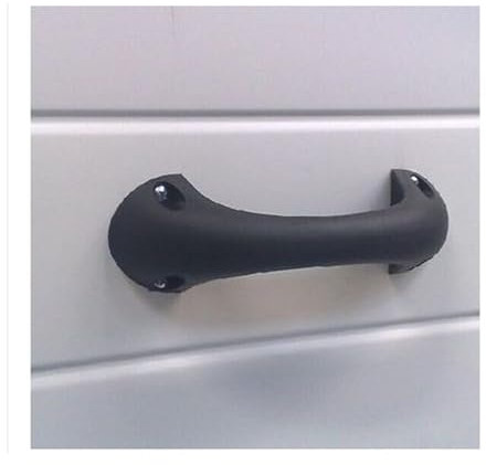 Cunluna de Plástico para Puerta de Garaje, Manija Industrial y Clásica (Negro)