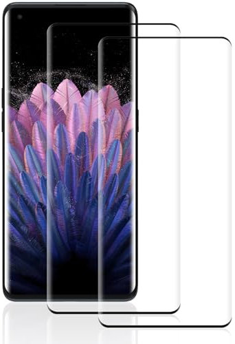 Beukei Panzer Schutz Glas für Oppo Find X5, 2 Stück Glasschutz[Anti-Kratzen][Fingerabdruck kompatibel][9H Härte] Panzerfolie