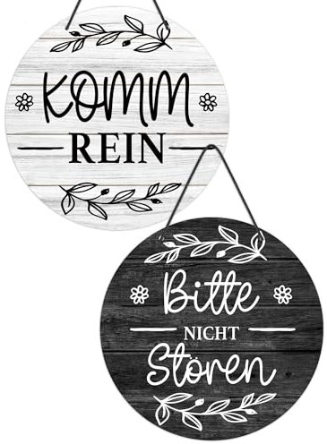 Putuo Decor Türschild Meeting in Progress Bitte nicht stören rundes Therapeutenschild aus PVC Willkommen bitte kommen Sie herein Schild für Büro Therapie Klinik doppelseitiges Aufhängerschild 22,9 cm