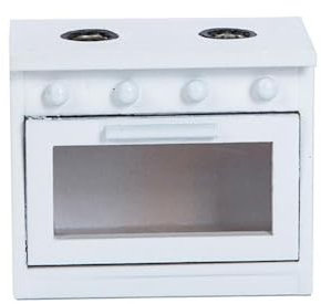 GIVBRO Cuisinière à gaz Miniature pour Maison de poupée – Mini Meubles en Bois de Simulation 1:12, Accessoires pour décoration de Maison de poupée