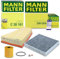 MANN-FILTER Inspektionspaket Filterset 1x Ölfilter, 1x Luftfilter, 1x Innenraumfilter (Aktivkohle), Kompatibel mit FORD GALAXY Mk2 (WA6), MONDEO Mk4 (BA7), S-MAX (WA6)